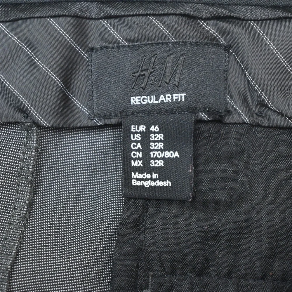 H&M 36R 30x32 Gray Stretch Regular Fit Mens Jacket Pants Suit